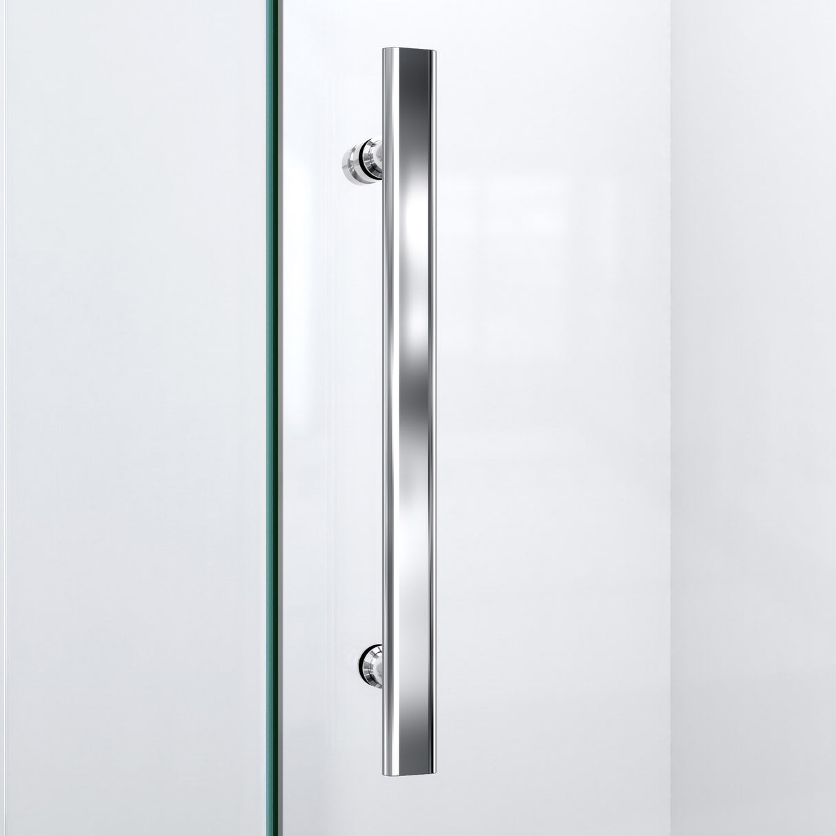 DreamLine Prism Plus 40 in. x 74 3/4 in. Frameless Neo-Angle Shower Enclosure in Chrome with White Base