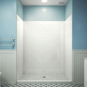 DreamLine QWALL-VS 50-54 in. W x 41-1/2 in. D x 76 in. H Acrylic Wall Kit in White