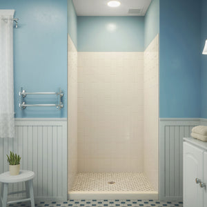 DreamLine QWALL-VS 28-32 in. W x 41-1/2 in. D x 76 in. H Acrylic Wall Kit in Biscuit