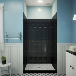 DreamLine QWALL-VS 32-36 in. W x 41-1/2 in. D x 76 in. H Acrylic Wall Kit in Black