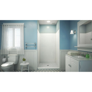 DreamLine QWALL-VS 32-36 in. W x 41-1/2 in. D x 76 in. H Acrylic Wall Kit in White