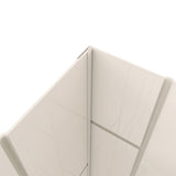 DreamLine Aqua-Q Fold 36 in. D x 36 in. W x 76 3/4 in. H Frameless Bi-Fold Shower Door in Chrome with Biscuit Acrylic Kit