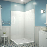 DreamLine QWALL-VS 41-1/2 in. W x 41-1/2 in. D x 76 in. H Acrylic Corner Wall Kit in White