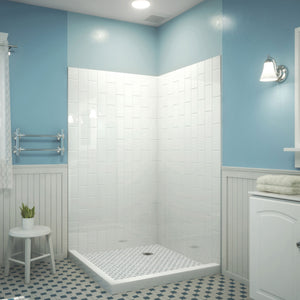 DreamLine QWALL-VS 41-1/2 in. W x 41-1/2 in. D x 76 in. H Acrylic Corner Wall Kit in White