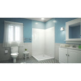 DreamLine QWALL-VS 41-1/2 in. W x 41-1/2 in. D x 76 in. H Acrylic Corner Wall Kit in White