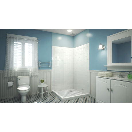 DreamLine QWALL-VS 41-1/2 in. W x 41-1/2 in. D x 76 in. H Acrylic Corner Wall Kit in White