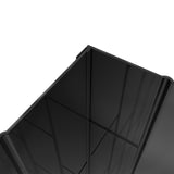 DreamLine Aqua-Q Fold 36 in. D x 36 in. W x 76 3/4 in. H Frameless Bi-Fold Shower Door in Satin Black with Black Acrylic Kit