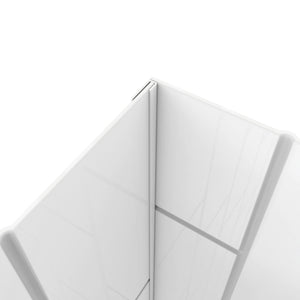 DreamLine Aqua-Q Fold 32 in. D x 32 in. W x 76 3/4 in. H Frameless Bi-Fold Shower Door in Brushed Nickel with White Acrylic Kit