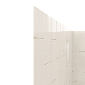 DreamLine QWALL-VS 56-60 in. W x 36 in. D x 62 in. H Acrylic Wall Kit in Biscuit