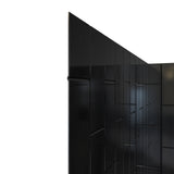 DreamLine Aqua-Q Fold 32 in. D x 32 in. W x 76 3/4 in. H Frameless Bi-Fold Shower Door in Satin Black with Black Acrylic Kit