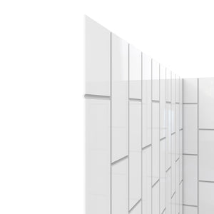 DreamLine Aqua-Q Fold 36 in. D x 36 in. W x 76 3/4 in. H Frameless Bi-Fold Shower Door in Satin Black with White Acrylic Kit
