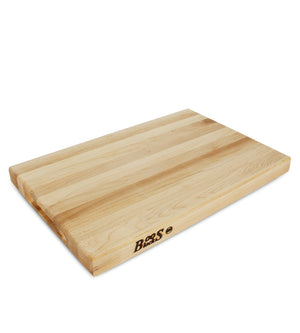 John Boos R02 Large Maple Wood Cutting Board for Kitchen Prep, Rectangular Charcuterie, 24" x 18" 1.5" 1.5 Inch Thick, Edge Grain, Reversible Block 24X18X1.5 MPL-EDGE GR-REV-