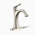 KOHLER Lilyfield Brushed Nickel 1-Handle Single Hole/4-in Centerset Bathroom Faucet
