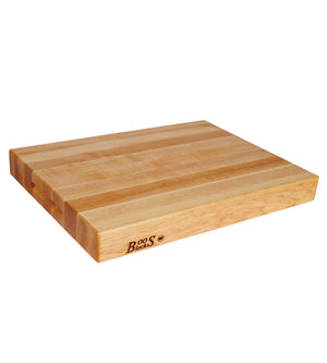 John Boos RA03 Maple Wood Cutting Board for Kitchen Prep 24 Inches x 18 Inches, 2.25 Thick Reversible End Grain Rectangular Charcuterie Block 24X18X2.25 MPL-EDGE GR-REV-GRIPS-