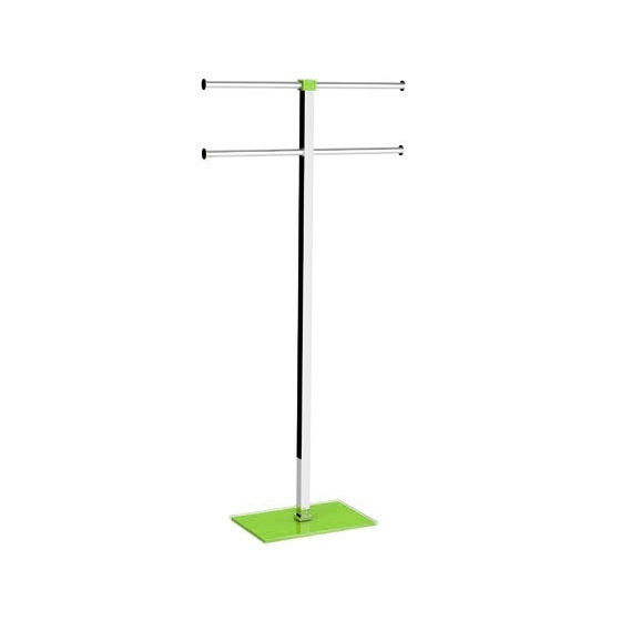 Towel Rack, Steel and Resin, Green