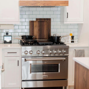ZLINE 36 in. 4.6 cu. ft. Legacy Dual Fuel Range with 6 Burner Gas Cooktop and Electric Convection Oven in Stainless Steel (RA36)