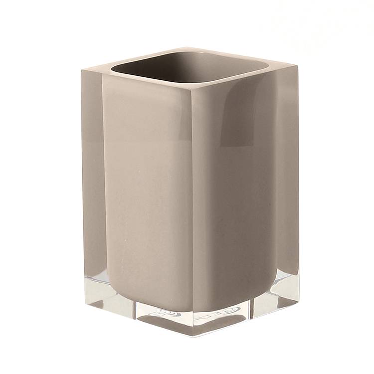 Square Light Turtledove Toothbrush Holder