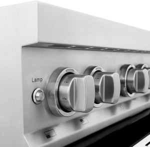ZLINE 30 in. 4.0 cu. ft. Legacy Induction Range with 4 Element Cooktop and Electric Oven in Stainless Steel and White Matte Door (RAIND-WM-30)