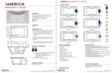 Americh RA6042T2A5-BI Rampart II 6042 - Tub Only / Airbath 5 - Biscuit