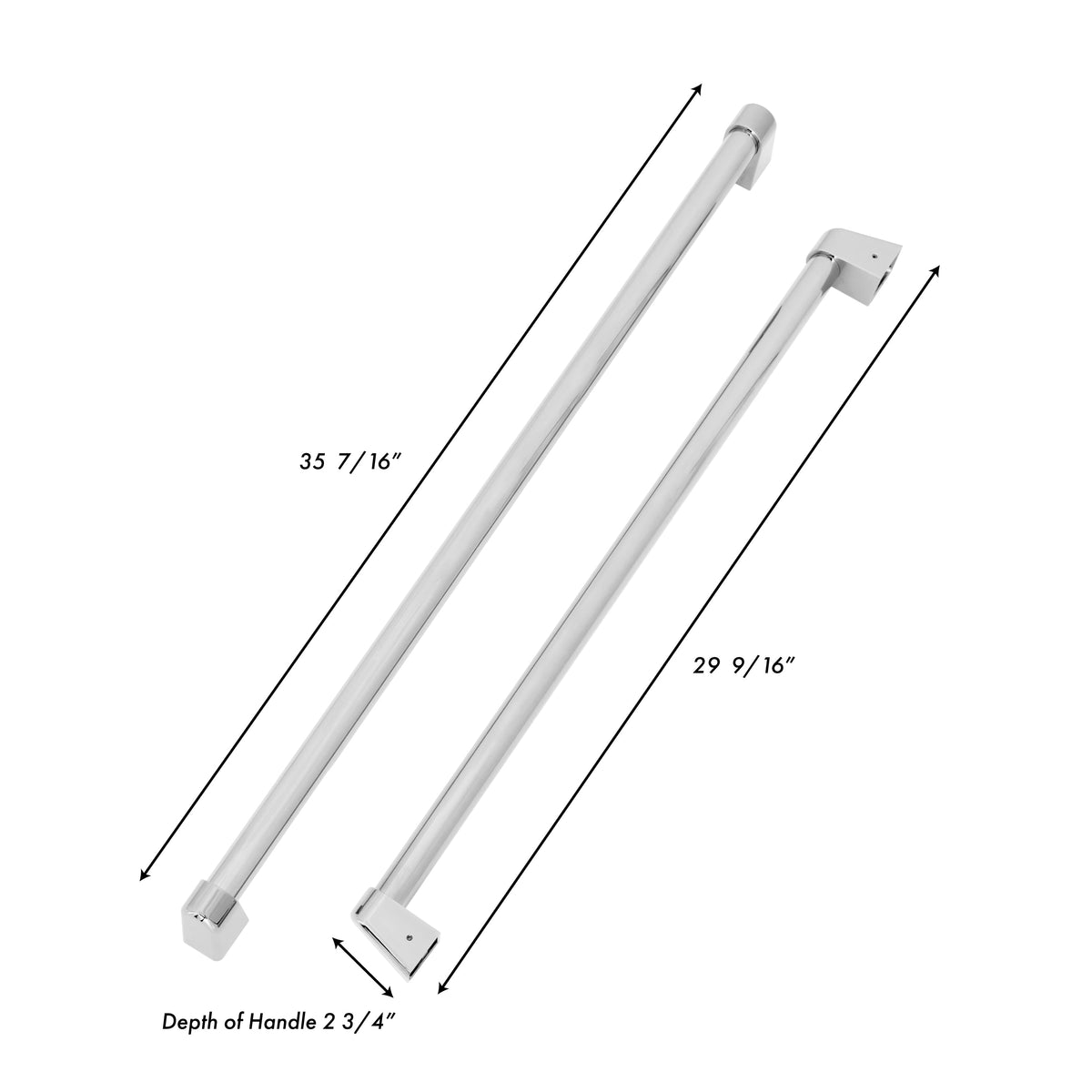 ZLINE 36 in. Built-in Refrigerator Handles in Stainless Steel for ZLINE RBIV-36 (RBIVH-SS-36)