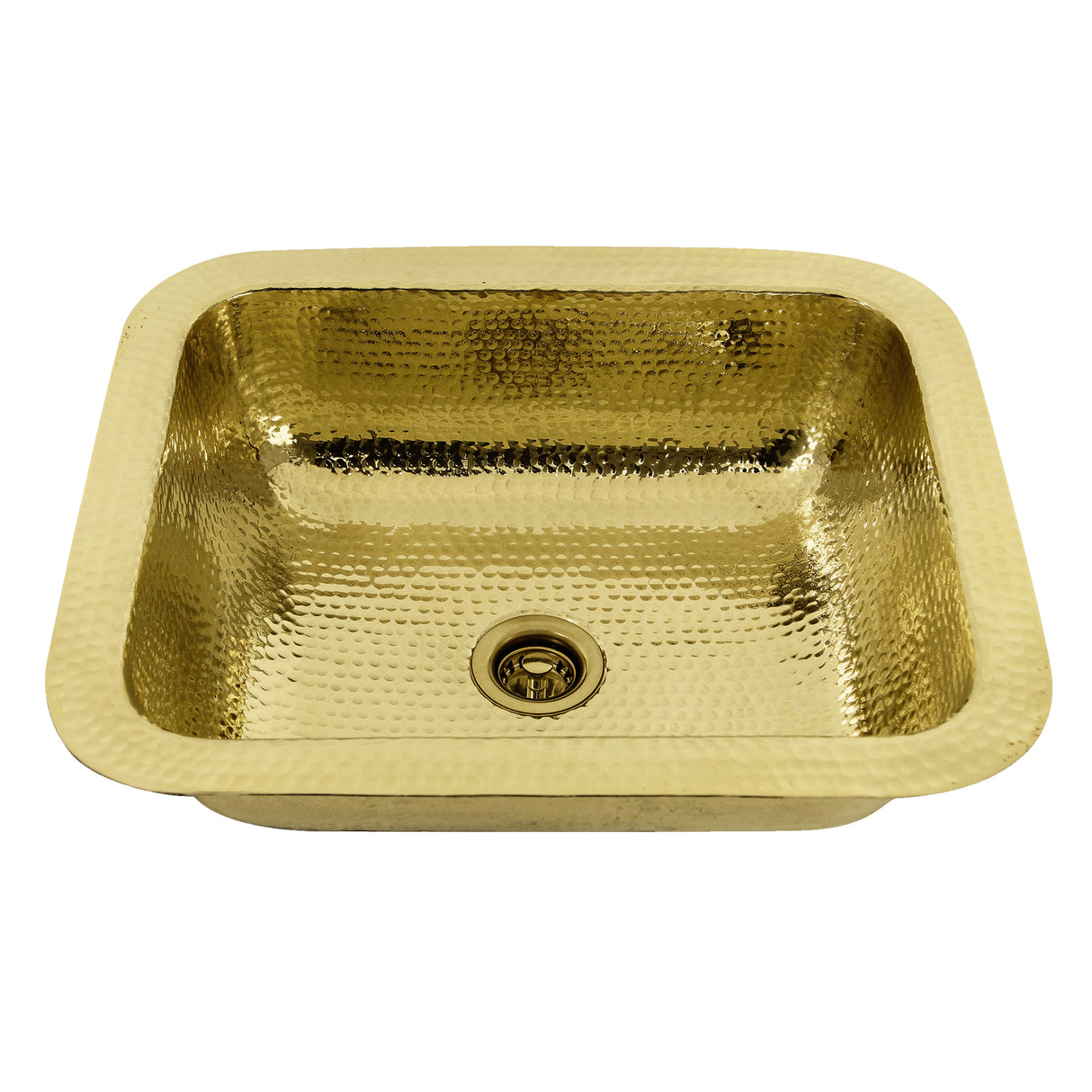 Nantucket Sinks' REB  17.5 Inch X 14.5 Inch Hammered Brass Rectangle Undermount Bar Sink