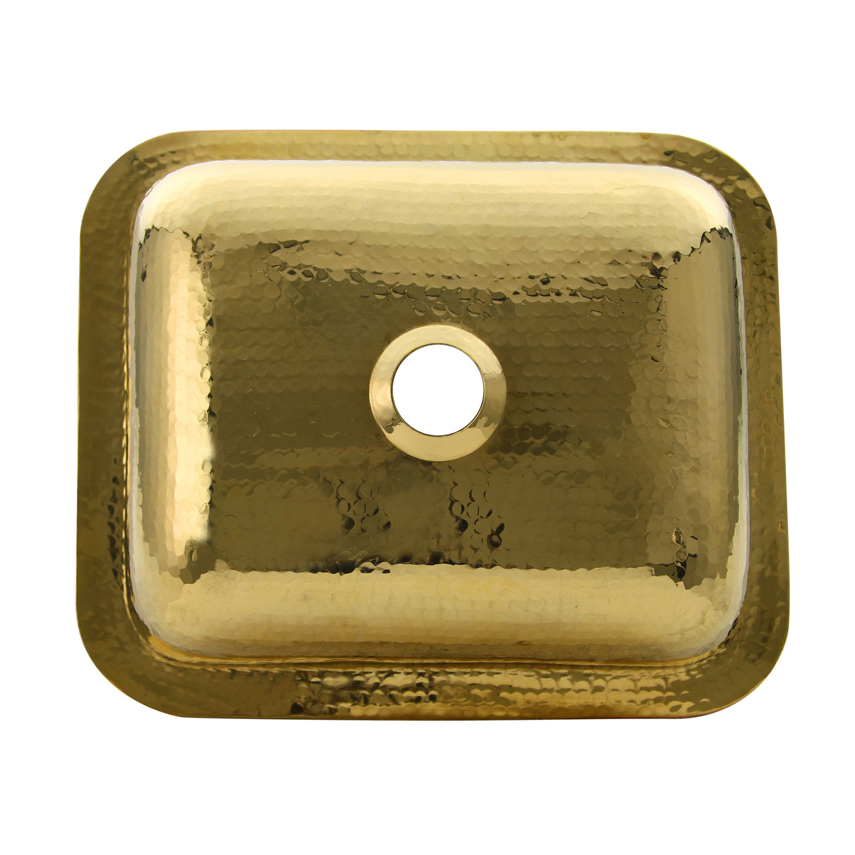 Nantucket Sinks' REB  17.5 Inch X 14.5 Inch Hammered Brass Rectangle Undermount Bar Sink