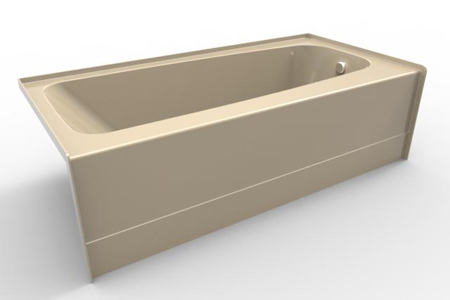 Hydro Systems REG5436ATO-BIS-RH REGAN 5436 AC TUB ONLY-BISCUIT-RIGHT HAND