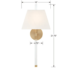 Renee 1 Light Aged Brass Sconce REN-261-AG