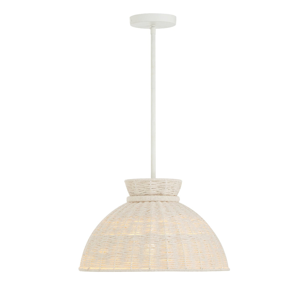 Reese 1 Light Matte White Pendant RES-10520-MT