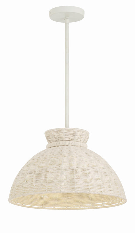 Reese 1 Light Matte White Pendant RES-10520-MT