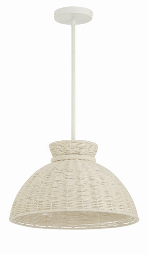 Reese 1 Light Matte White Pendant RES-10520-MT