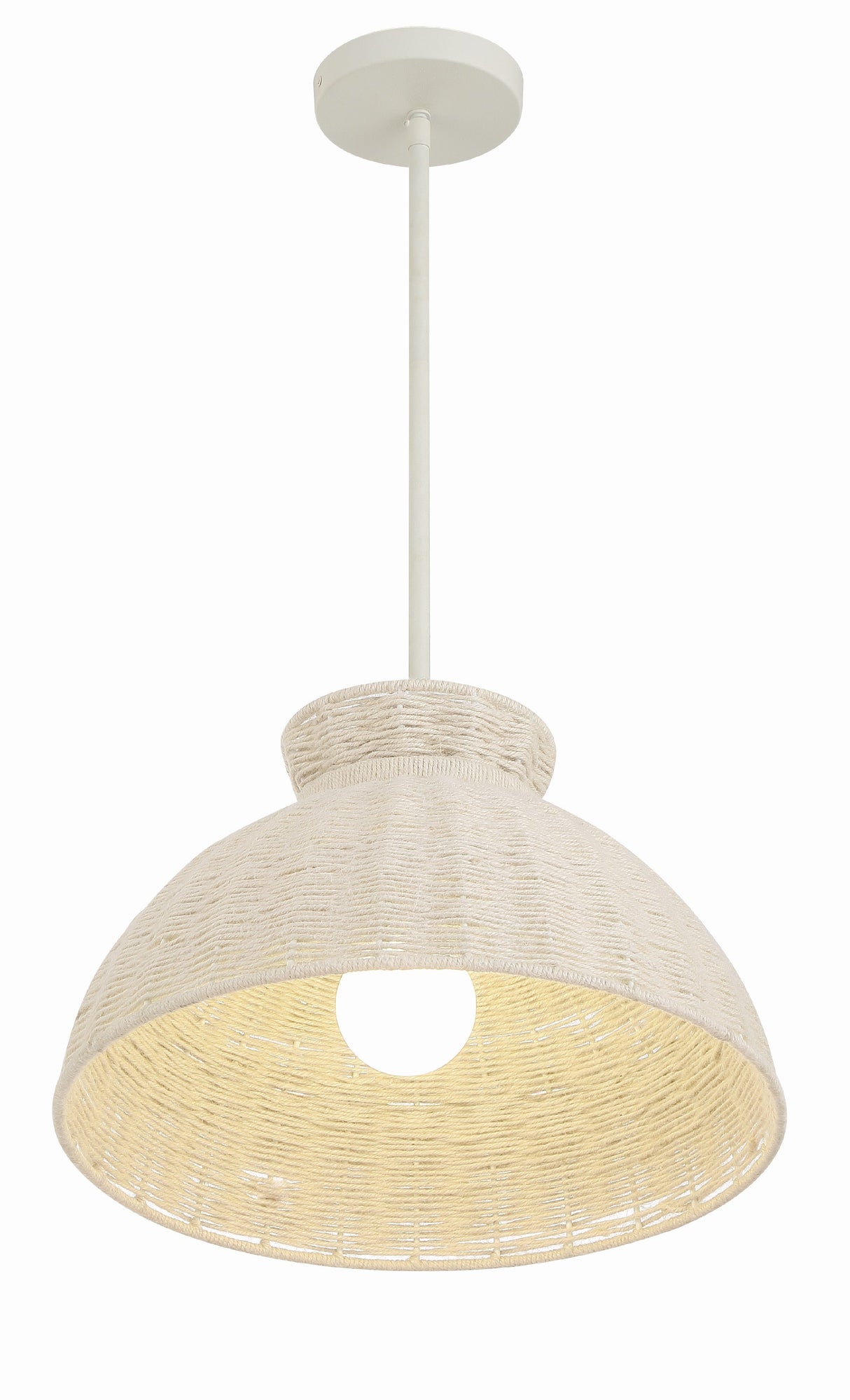 Reese 1 Light Matte White Pendant RES-10520-MT