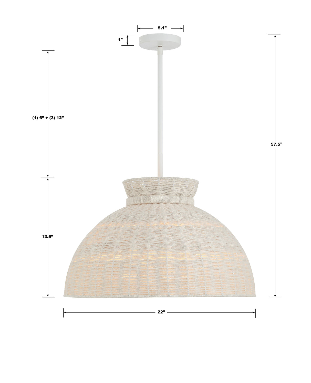 Reese 4 Light Matte White Chandelier RES-10524-MT