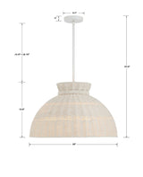 Reese 4 Light Matte White Chandelier RES-10524-MT