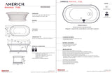 Americh RI7135T-WH Rianna 7135 - Tub Only - White