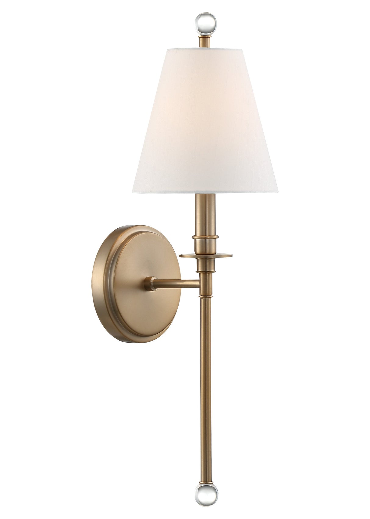 Riverdale 1 Light Aged Brass Sconce RIV-382-AG