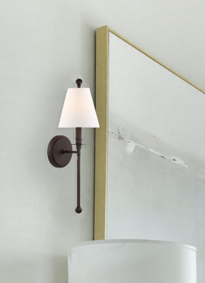 Riverdale 1 Light Aged Brass Sconce RIV-382-AG