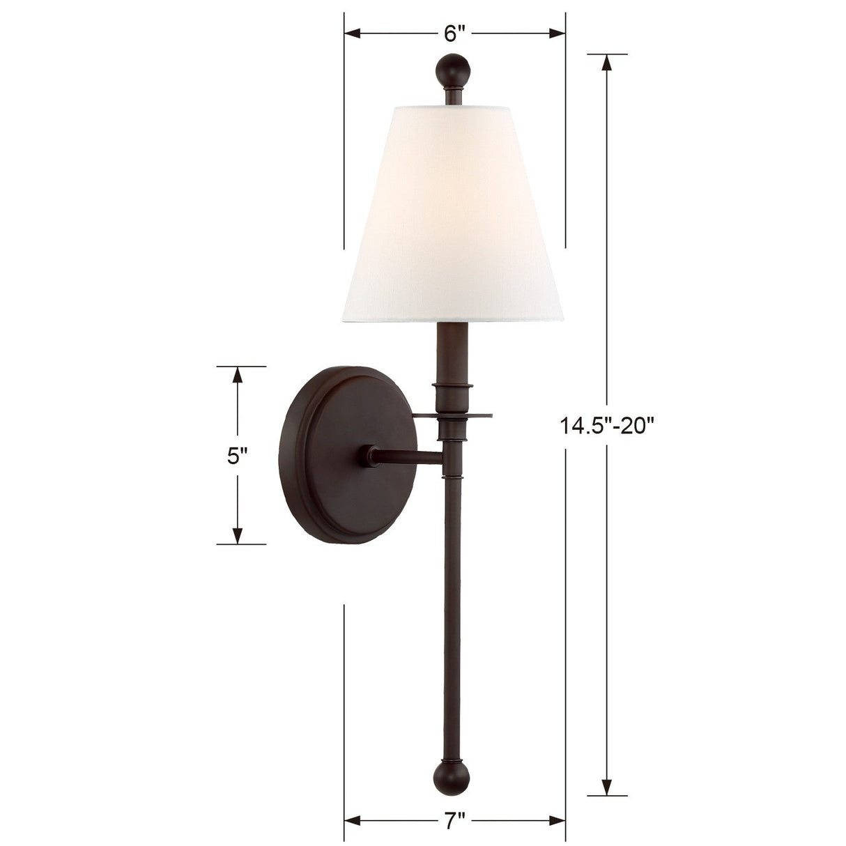 Riverdale 1 Light Aged Brass Sconce RIV-382-AG