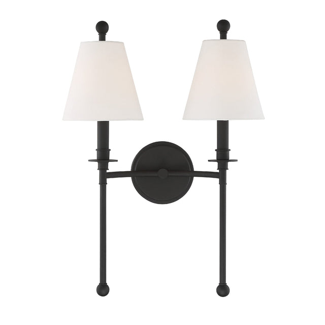 Riverdale 2 Light Aged Brass Sconce RIV-383-AG