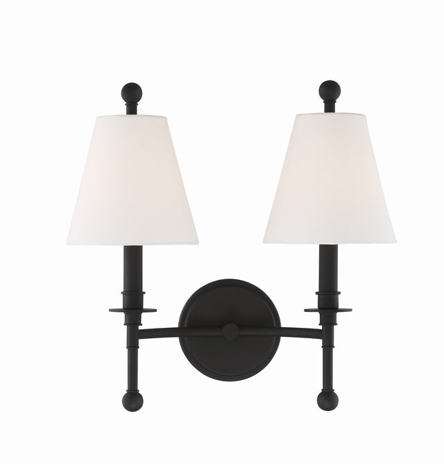 Riverdale 2 Light Aged Brass Sconce RIV-383-AG