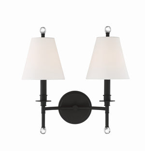 Riverdale 2 Light Aged Brass Sconce RIV-383-AG