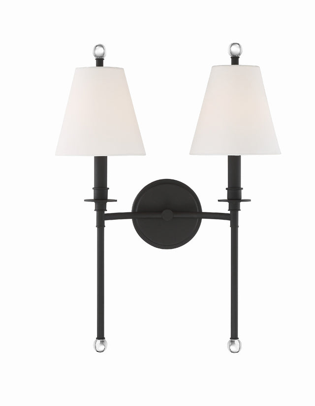 Riverdale 2 Light Aged Brass Sconce RIV-383-AG