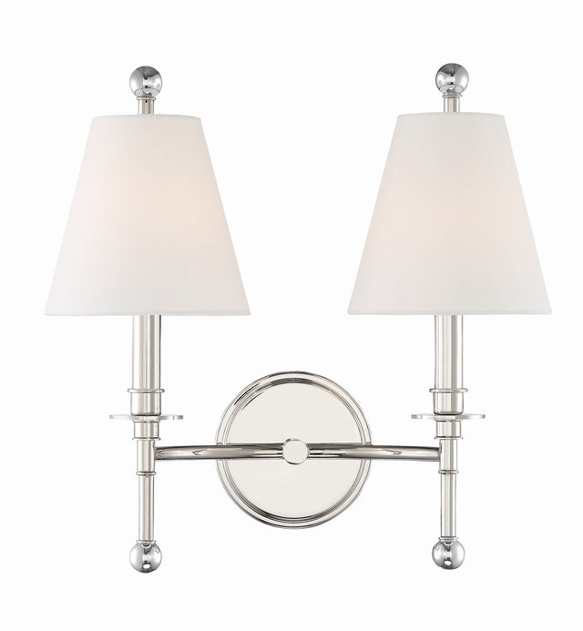 Riverdale 2 Light Aged Brass Sconce RIV-383-AG