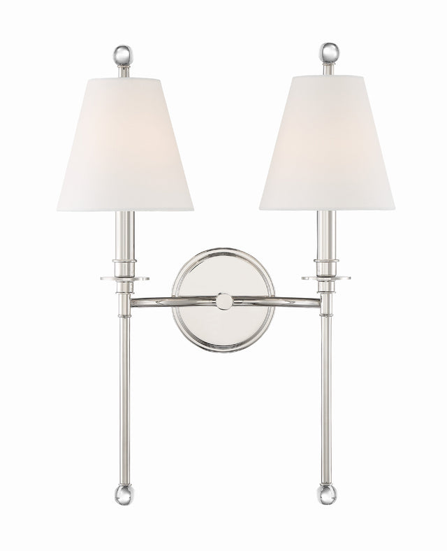 Riverdale 2 Light Aged Brass Sconce RIV-383-AG