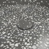 Ambia Round Terrazzo Vessel Sink in Dark Grey