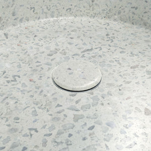 Ambia Round Terrazzo Vessel Sink in White