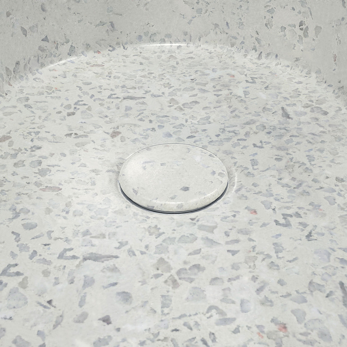Ambia Oblong Terrazzo Vessel Sink in White