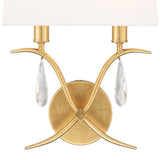 Rollins 2 Light Antique Gold Sconce ROL-18802-GA