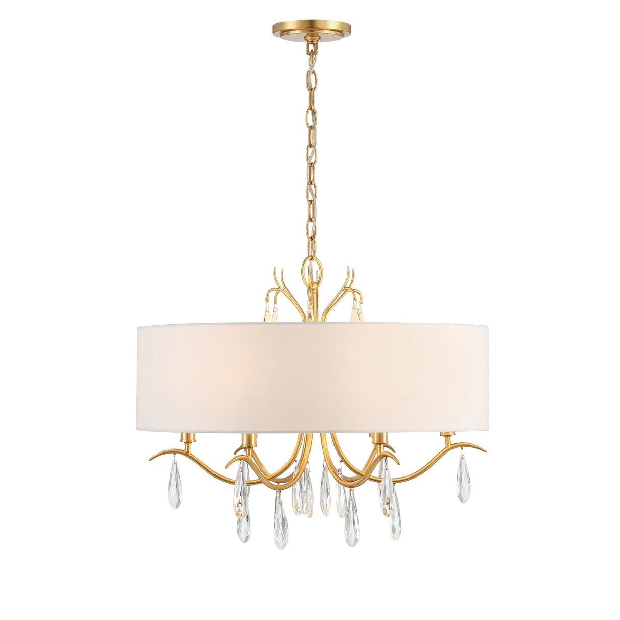 Rollins 6 Light Antique Gold Chandelier ROL-18806-GA