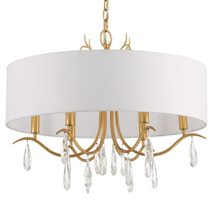 Rollins 6 Light Antique Gold Chandelier ROL-18806-GA